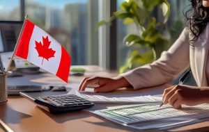 Canadian expat reviewing tax treaty provisions to avoid double taxation.